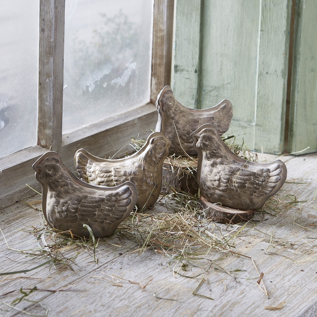 Deko-Huhn 4er Set Henrietta